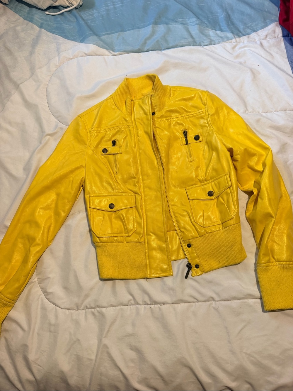 Bright Yellow Bomber Jacket